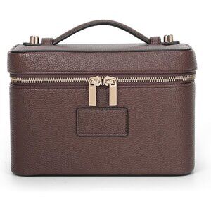 Makeup Bag Vanity Case for Women Leather Cosmetic Bag Travel Toiletry Bags Porta